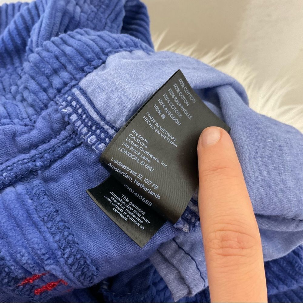 Urban Outfitters BDG Y2K Wide Leg Relaxed Cargo Corduroy Skater Pant Blue 31 - Picture 15 of 17